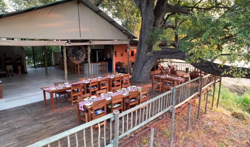 Caprivi Mutoya Lodge riverside deck