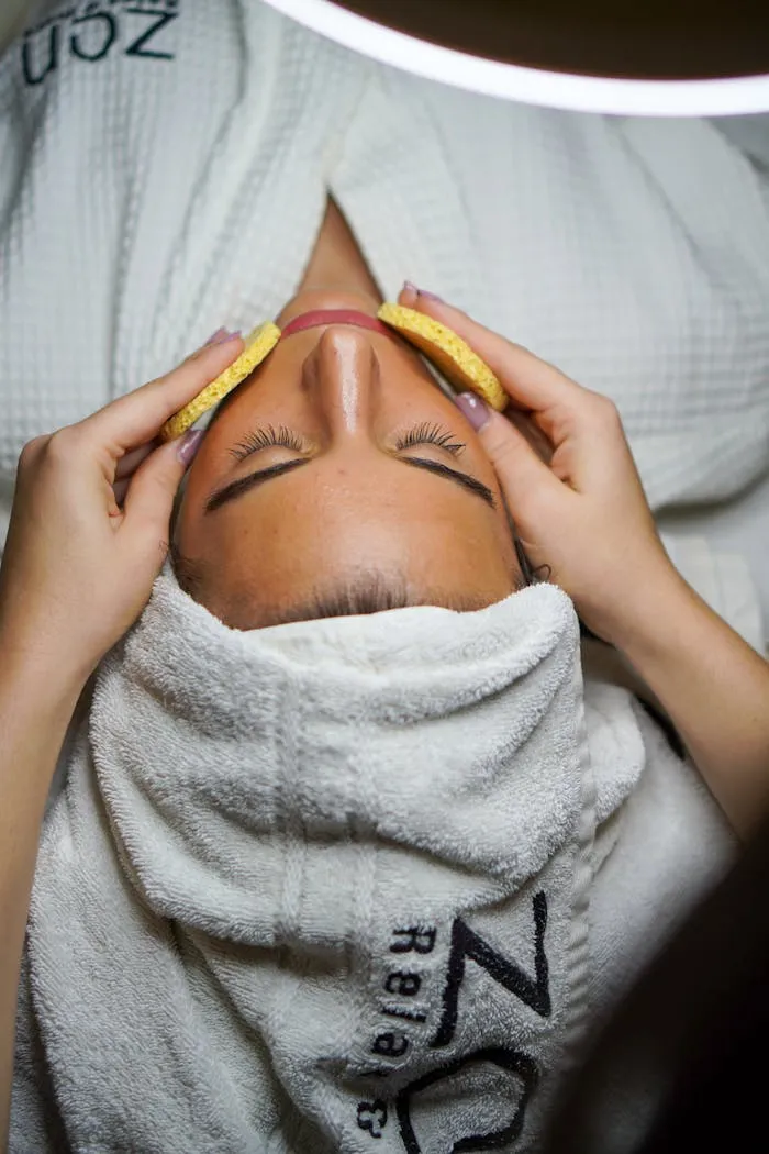 Guest receiving a spa facial treatment